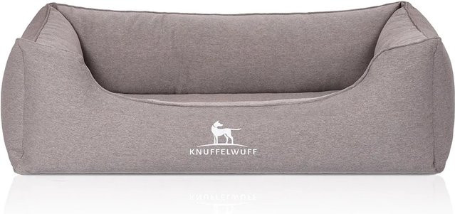 Knuffelwuff Hundebett Leano Orthopädisch aus Velours in Grau, B: 85 cm, T: 63 cm - Bild 1