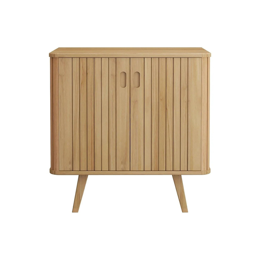 Waschbeckenunterschrank Wamena von Vente-unique aus Massiv-Teakholz in Beige, Breite: 80 cm, Tiefe: 55 cm, Höhe: 80 cm - Bild 2