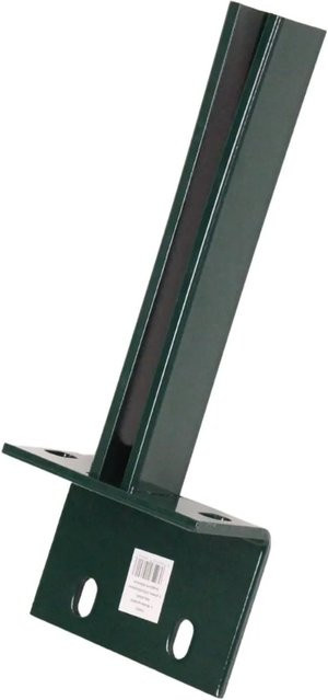 Galaflor L-Bodenplatte für Zaunpfosten in Grün, Fußplatte aus Metall für Pfosten 60 x 40 mm, B/T/H: 80 x 150 x 300 mm - Bild 1