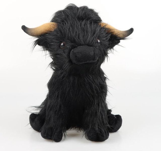 Highland Kuh Plüsch Tier Puppe, 25 cm, weiß, ab 3 Jahren - Bild 1