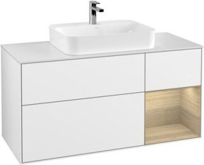 V&B Waschtischunterschrank Finion in Weiß glänzend lackiert, Breite: 120 cm, Tiefe: 50,1 cm, Höhe: 50,1 cm - Bild 1