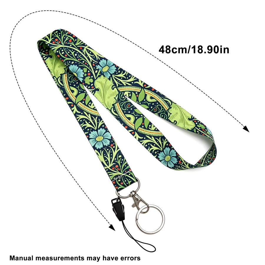 William Morris Lanyard, Blumenmuster, grün, multicolor, Unisex - Bild 2