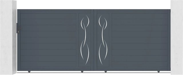 Casanoov Elektrisches Schiebetor Life aus Aluminium in Grau inklusive Schiebetorantrieb Ranger C300, Breite: 400 cm, Höhe: 160 cm - Bild 1
