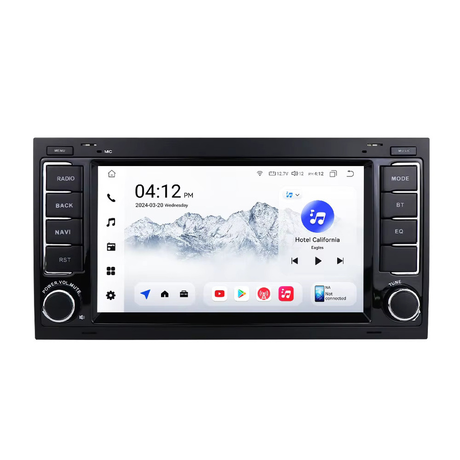 Hizpo 7 Zoll Touchscreen Car Radio für Volkswagen VW Touareg und Multivan T5 mit Carplay in Schwarz - Bild 6