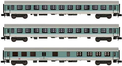 Arnold N 3er-Set Nahverkehrswagen der DB-AG in Mintgrün und Weiß (HN4367) - Bild 1