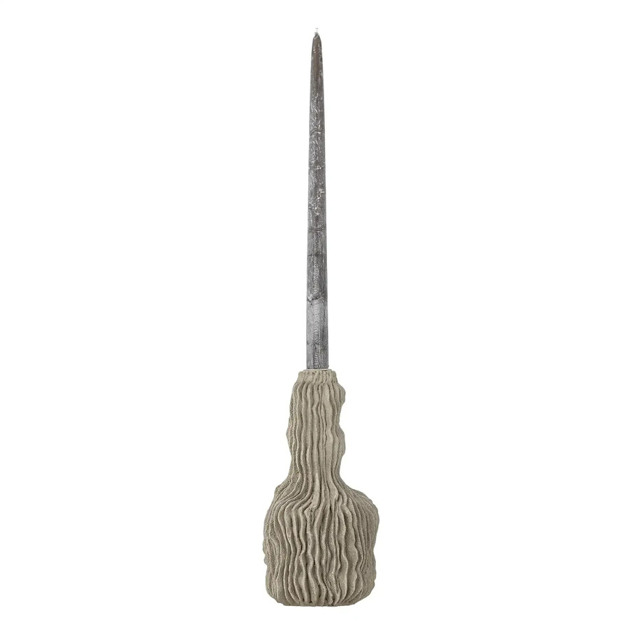 Bloomingville Kerzenhalter Briar aus Polyresin in Grau für Stabkerzen, Höhe: 24 cm - Bild 1