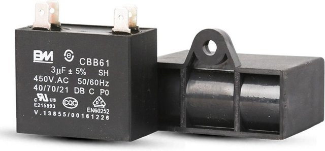 GZxuanwu Cbb61 Anlaufkondensator für Klimaanlagen und Lüfter, 8UF, 450V, Schwarz/Grau - Bild 1