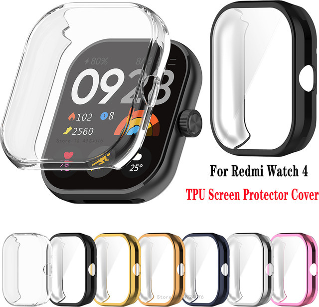 Xiaomi TPU-Displayschutzfolie und Silikon-Stoßfänger-Zubehör für Redmi Watch 4 und Redmi Watch 3 Active, transparent - Bild 1