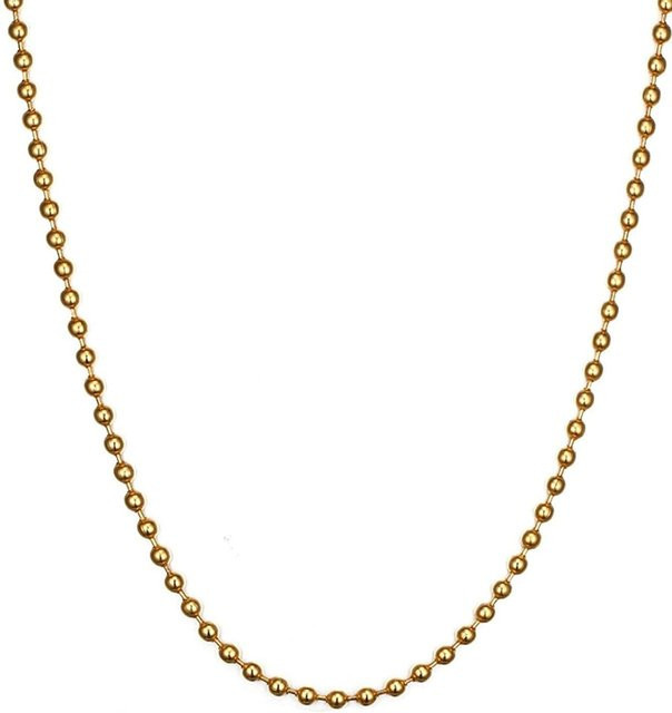 AMD Jewelry Erkennungsmarken-Kette, Edelstahl, Gold, Unisex, 60 cm - Bild 1