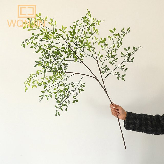 Künstliche Nandina Pflanze von WQNJIN in Grün aus Silikon für deine Hochzeitsdekoration - Bild 1