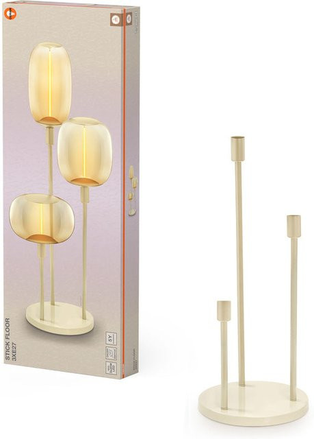 Osram Decor Stick Floor Standleuchte Beige, Höhe: 78 cm, 3x E27 - Bild 1