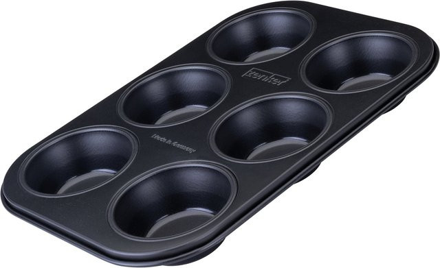Zenker Muffinform Perfect Black+ aus Stahl mit Antihaftbeschichtung, 6er-Set, Schwarz - Bild 1
