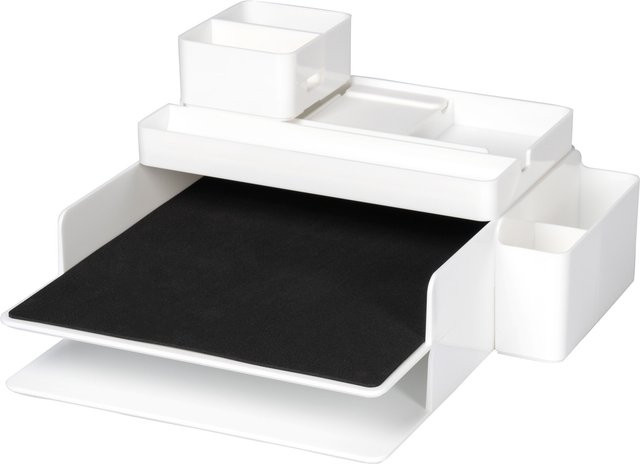 Genialo Büro-Organizer-Set, 4-teilig, Weiß, Kunststoff, Mehrfachfach - Bild 1