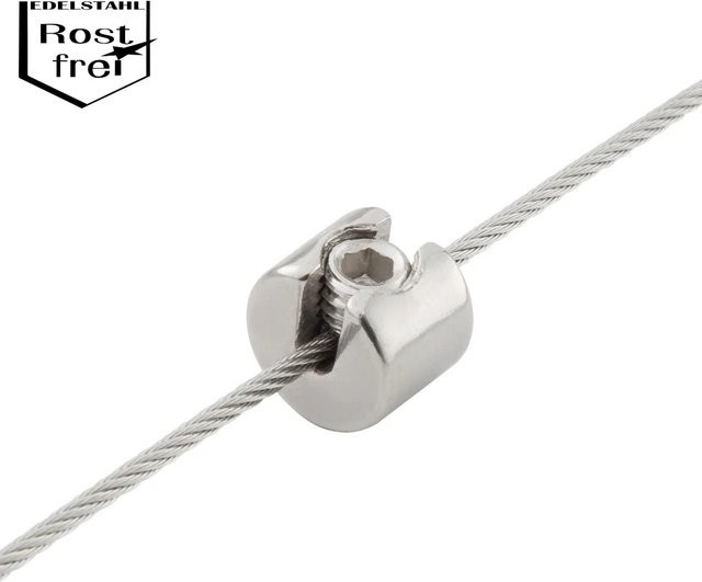 Conacord Klemmstopper aus Edelstahl in Silber, 3 mm - Bild 1