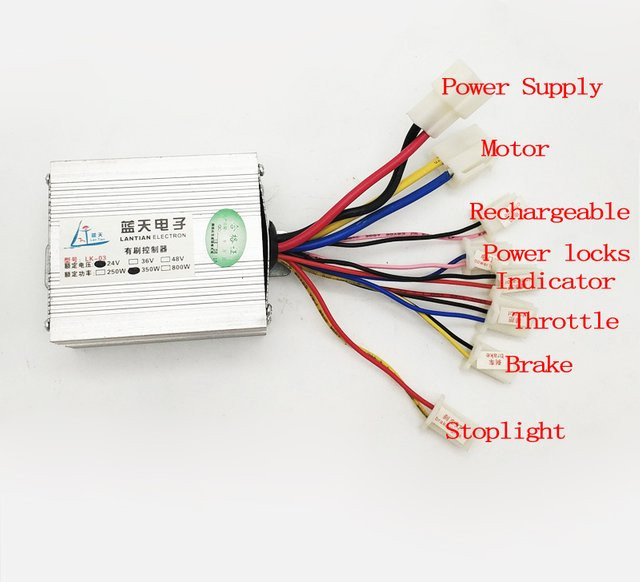 TOXIAO Motor Drehzahlregler Box aus Aluminiumlegierung in Silber gebürstet für Elektrofahrzeuge und Dreiräder (12V-48V) - Bild 1