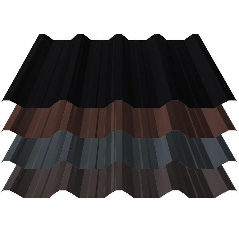 Trapezblech T50 Dach aus Stahl von Blachotrapez GmbH in Schwarz mit 0,50 mm Materialstärke und 35 µm Matt Innova Beschichtung - Bild 1