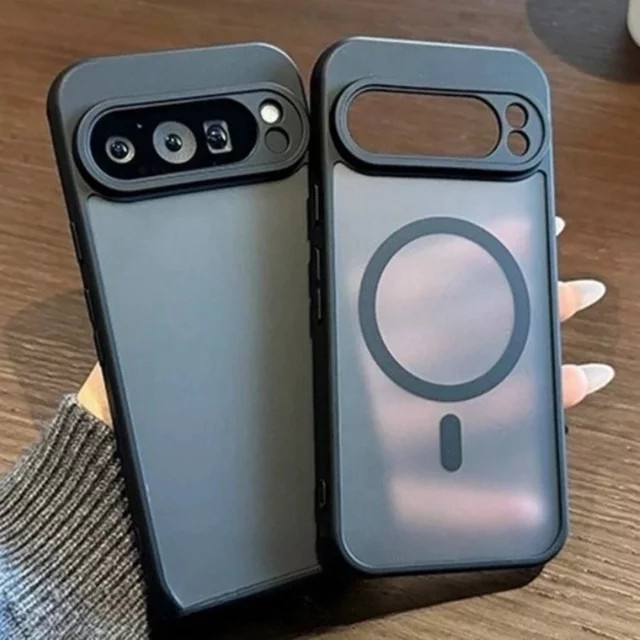 MagSafe kompatible Handyhülle für Google Pixel 11 10 Pro XL 12 7 8 9 Pro XL 10A 9A 8A Matte Armor Schutzhülle Transparent oder Schwarz - Bild 1