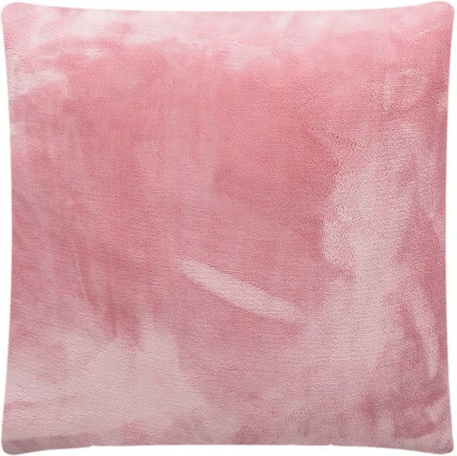 GÖZZE Premium Cashmere-Feeling Dekokissen in Pink, B/B/H: 50 x 50 x 50 cm - Bild 1