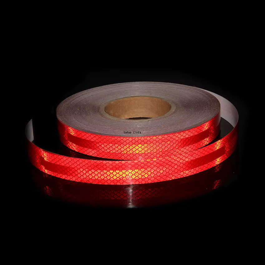 Satop Cinta Reflektierendes Klebeband Rot Retro-Look Wasserdicht für Auto und Fahrrad Breite: 2,5 cm, Länge: 5 m - Bild 2