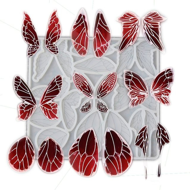 JAVRICK Ohrringe Anhänger Schmetterling Flügel, Silikon Formen - Bild 1