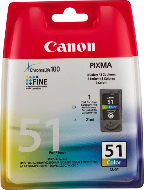 Canon CL-51 Druckerpatrone Multicolor für Inkjet-Drucker - Bild 1