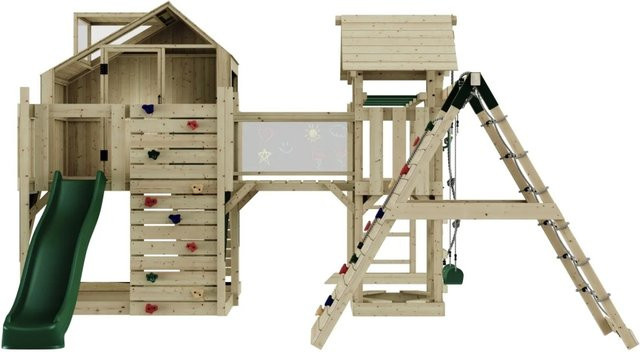 OutdoorToys Spielturm Bo, Kinderschaukel, Dunkelgrün, ab 3 Jahren - Bild 1
