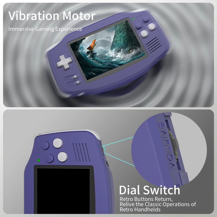 Anbernic RG35XX Retro Handheld-Spielekonsole in Purple mit 3,4-Zoll IPS-Bildschirm und HD-Unterstützung - Bild 4