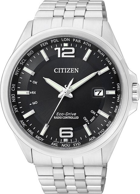 Citizen Armbanduhr, Solar, Edelstahl, Schwarz, 43 mm, Herren - Bild 1