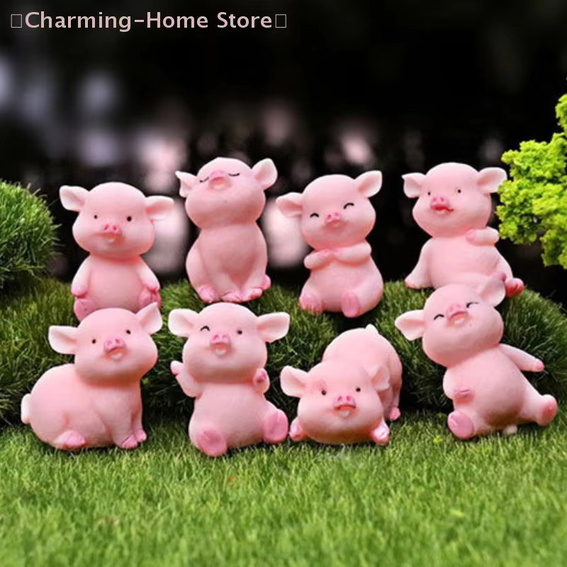 SHIDWJ Peppa Pig Rosa Schwein, Tier Puppe, 8-teiliges Set - Bild 3