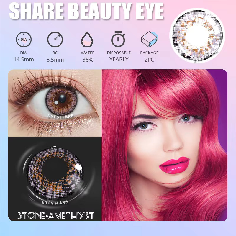 EYESHARE Kontaktlinsen, 3TONE-TURE-SAPPHIRE, Blau, Unisex, 1 Paar - Bild 2