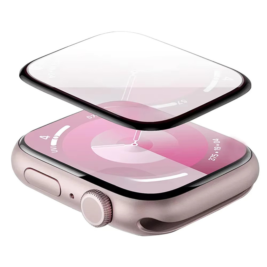 Displayschutzfolie für Apple Watch, 3D, Schwarz, Unisex - Bild 5