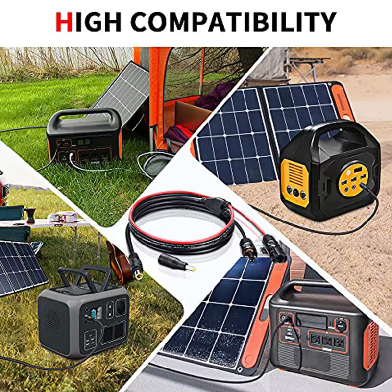 JMUYTOP Solarpanel-Verlängerungskabel aus reinem Kupfer mit DC 5525 Adapter, 16AWG, Schwarz - Bild 4