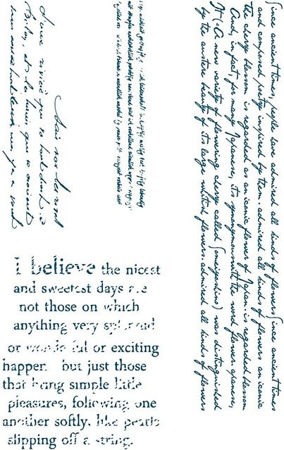 Rico Design Paper Poetry Silikonstempel mit 4 Motiven und Hintergrundtext - Bild 1
