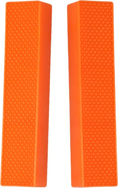 2 Stück DAZZLEEX Magnetische Soft Pad Backen aus Kunststoff in Orange für Metall Schraubstock und Werkzeugmaschinen - Bild 1