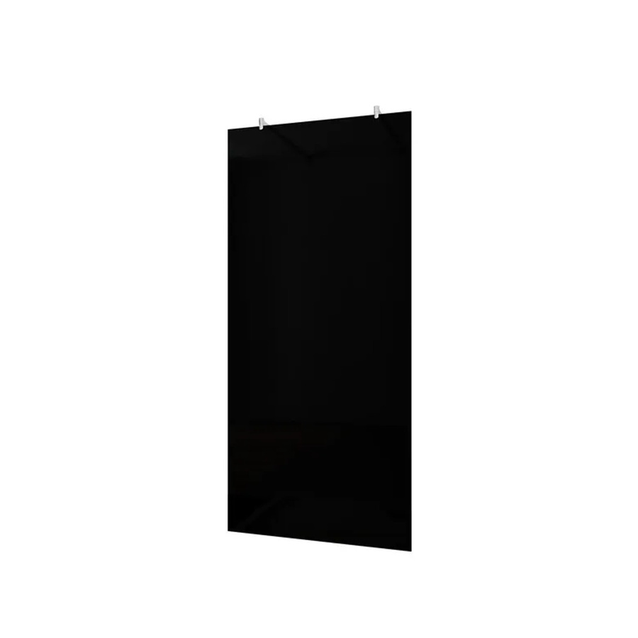 Duschparadies Walk-in Duschwand aus Rauchglas mit Nano-Beschichtung und Stabilisierungsstange, Breite: 97,7 cm, Höhe: 200 cm, 8mm Glasstärke, Farbe: Grau/Schwarz - Bild 2