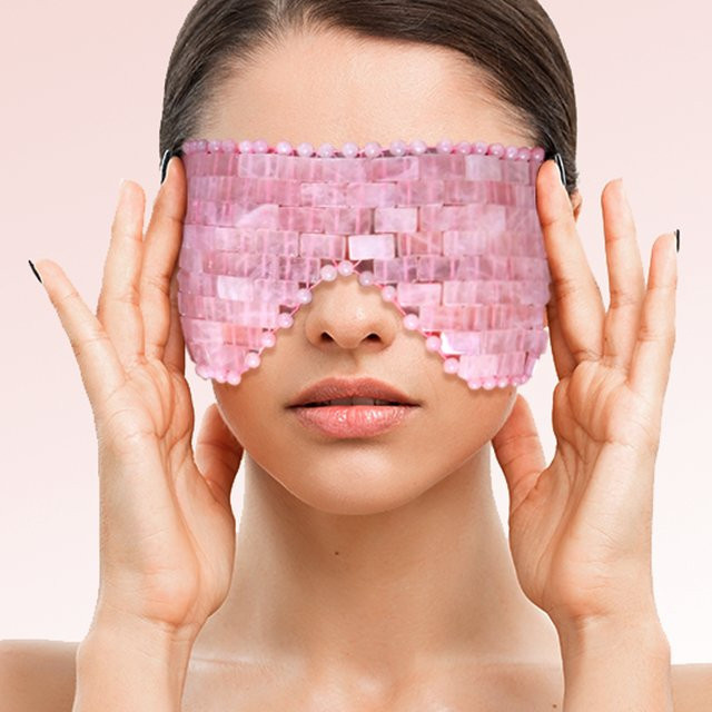 LSHOW Rosenquarz Augenmaske Massagegerät, Gesicht, Unisex - Bild 1