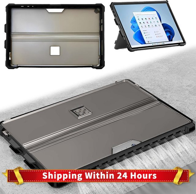 Robuste Schutzhülle für Microsoft Surface Pro 4, Pro 5, Pro 6 und Pro 7 Plus in Schwarz und Grau - Bild 1