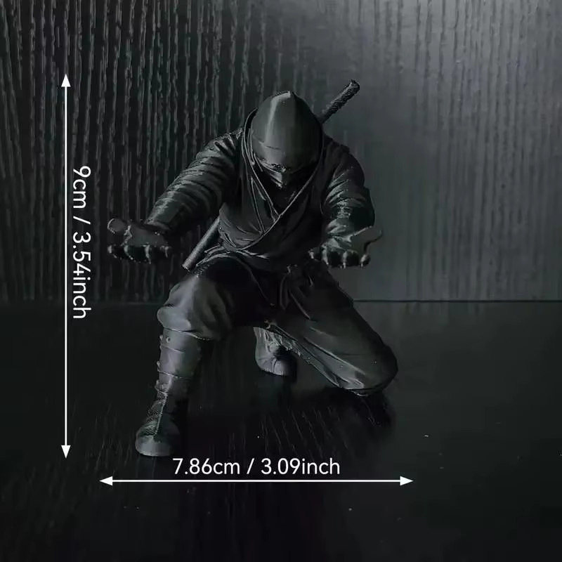 Samurai-Stifthalter in Schwarz als 3D-gedruckter Schreibtisch-Organizer im Ninja-Design aus Kunststoff - Bild 3