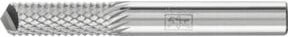 PFERD Hartmetall Frässtift Zylinder ZYA in Silber für Kunststoffe GFK/CFK mit Ø 08x25 mm und Schaft-Ø 8 mm - Bild 1