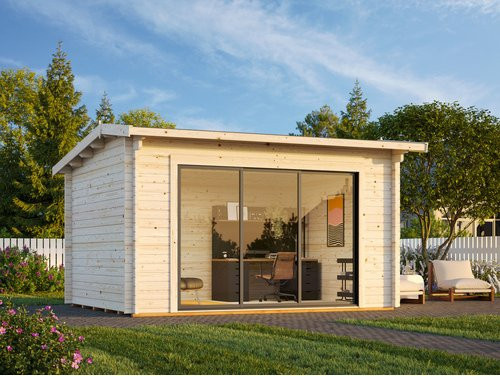 Gartenhaus PALMAKO Ines Slide Plus in Braun mit Satteldach, B/H/L: 390 x 250 x 300 cm - Bild 1