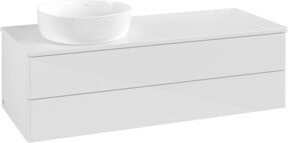V&B Waschtischunterschrank Antao ohne Frontstruktur in Weiß lackiert, B/T/H: 120 x 50 x 50 cm - Bild 1