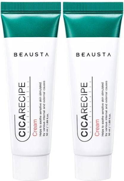 BEAUSTA Cica Recipe Cream, 2 x 50 ml, Centella Asiatica, Empfindliche Haut - Bild 1