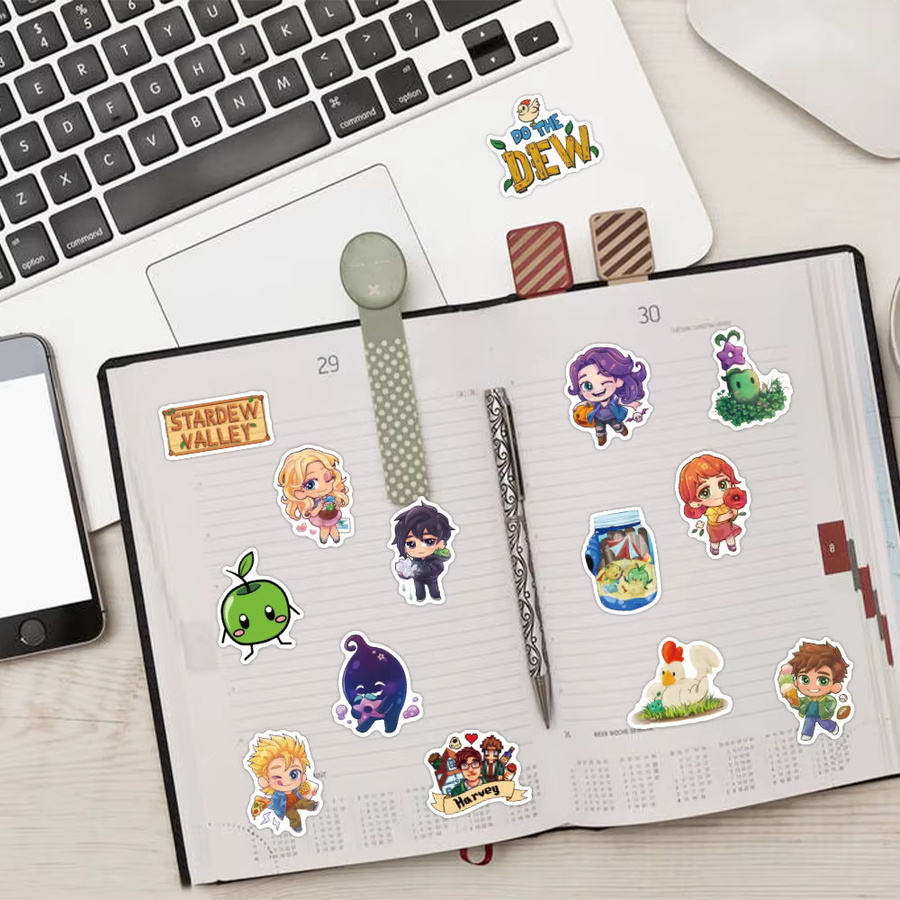 Bandai Stardew Valley Cartoon Deko-Aufkleber, 50-teiliges Set - Bild 3