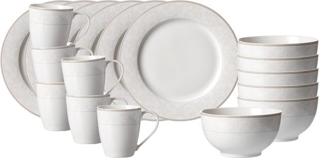 Ritzenhoff & Breker Frühstücks-Set Isabella aus Porzellan, 18er Set, Floral, Weiß - Bild 1