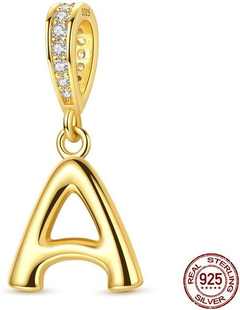 YIRAN Charms Kupfer, Gold, Buchstaben, Damen - Bild 1