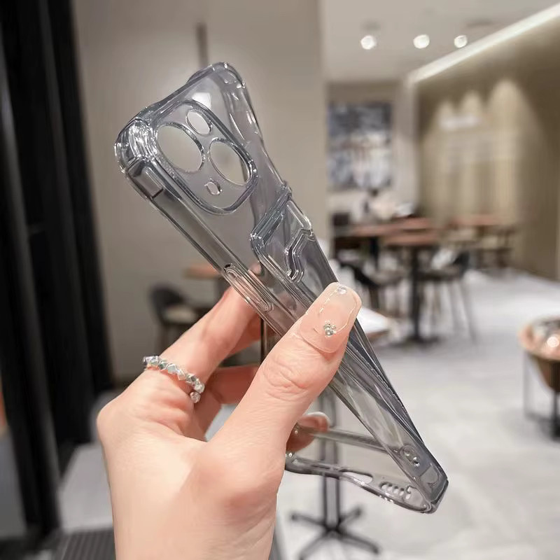 Transparente Kartenhülle für Apple iPhone 17 16 15 14 13 12 11 Pro Max Mini XS X XR 7 8 16 Plus 17e 16e Stoßfeste Schutzhülle - Bild 3