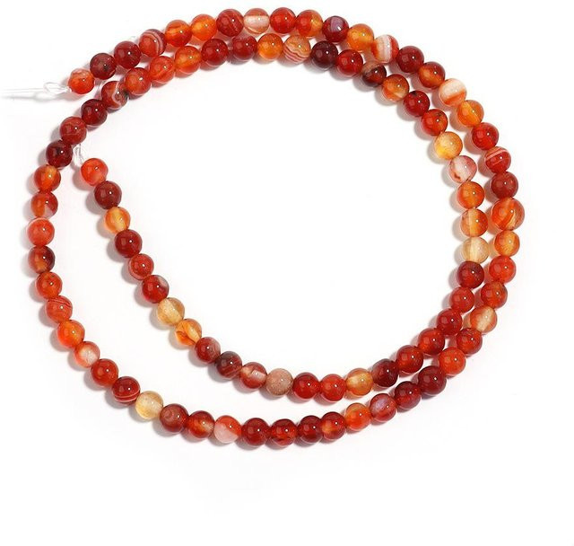 FLT BEADS Perlen Onyx-Achat, rot, 4–12 mm - Bild 1