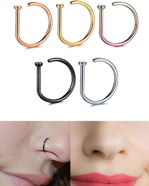 Piercing Ring Edelstahl, Septum, Tragus, Helix, Unisex - Bild 1