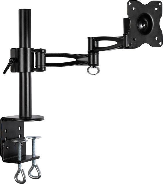 Vivanco Desktop Monitor Halterung Full Motion für bis zu 27 Zoll in Schwarz, VESA 75x75 mm - Bild 1