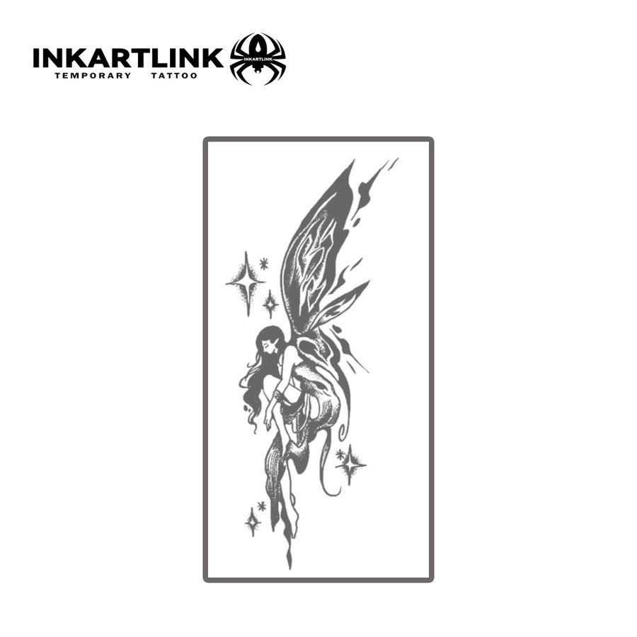 INKARTLINK Night Elf Tattoo Patch, temporäres Tattoo, Sternenflügel-Totem - Bild 3
